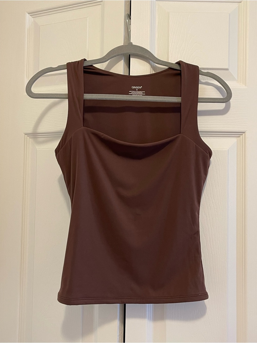 Ginseng Brown Square-Neck Tank Top